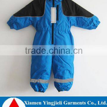 High Quality Custom 100% Polyester Padded Warm Kids One Piece Ski Jumpsuit For Winters