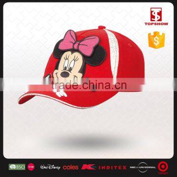 Popular American style baseball cap Minnie 6 panel child cap