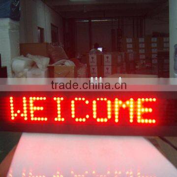 Indoor remote control RGY 3 color 2 lines led display sign for bus