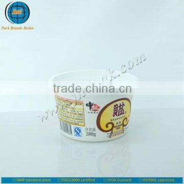 Hot selling plastic ice cream cup with FSSC 22000 certified by GMP standard plant-offset printing come with brand logo