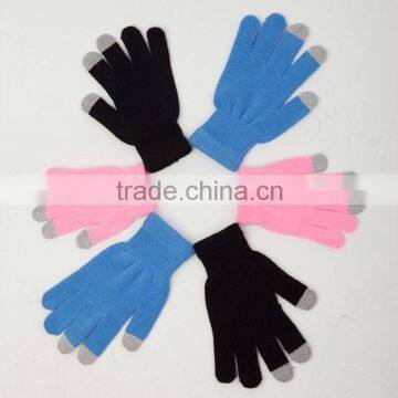 knitted acrylic touch screen Gloves