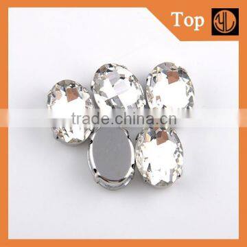 Oval ornaments rhinestones sew on chaton decorative shoe crystal stones