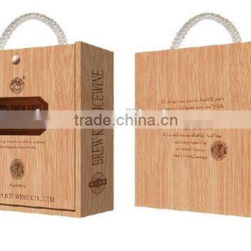 Taiwor High End Luxury Wooden Wine Box with Handle