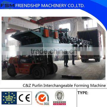 PLC Control Automatic Steel Cee Zee Purlin Interchangeable Roll Forming Machine photo-5