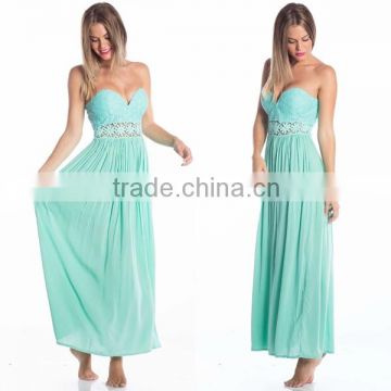 Cute off shoulder pleated skirting evening dress 2014 / emerald green evening dress