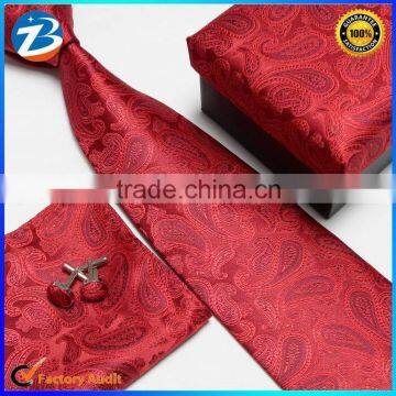 Classical Pasley Design Silk Ties Handkerchief Cufflinks Mens Gifts Sets                        
                                                Quality Choice