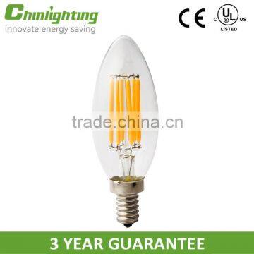 Energy saving vintage type e14 c35 led filament lamp 4w c35 intertek lighting clear c35 led filament bulb e14