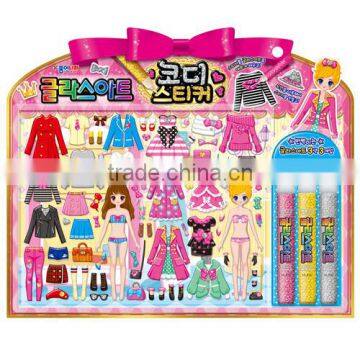 [JONG IE NARA] Glass Art - 3 Colors Coordi Sticker