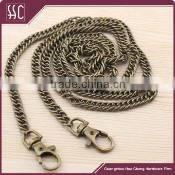 120cm antique bronze chain links purse /handbag/clutch metal chain with straps