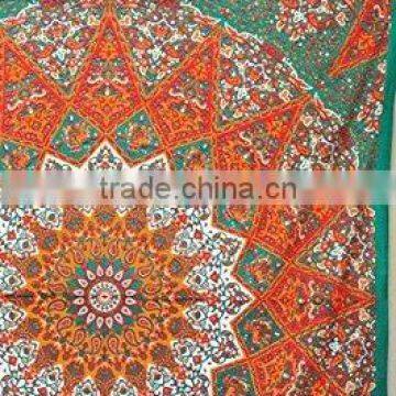 Green Star Mandala Tapestry Wall Hanging Wall Tapestry Mandala Wholesale Indian Tapestry photo-3