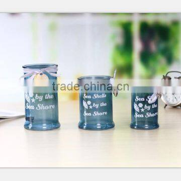 Candle glass jar for ocean