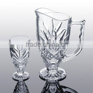 WHITE GLASS DRINKING WATER GLASSWARE SET