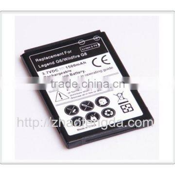 Rechargeable 3.7V li-ion Battery for HTC Lenend G6 wildfire G8