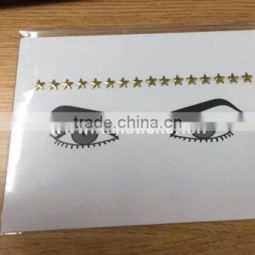 Custom radiant star shape makeup crystal face jewels eye jewels sticker on sticker factory