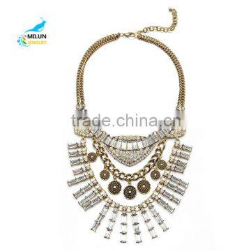 New Arrival Top Quality Z Design Fashion Necklace Women Choker Bib Crystal Necklace Statement Neckalces