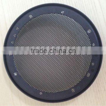 round black painted speaker grill