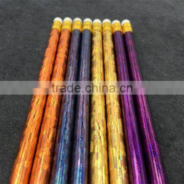 High Quality HB Round 7 Inch Wooden Laser Foil Hot Transfer Printing Pencil photo-5