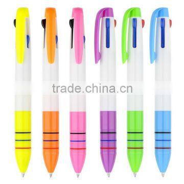 Best cheap promotional plastic multi-color ball pen