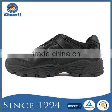 New Design Stylish Magic Sticker Breathable Children Black School Shoes photo-4