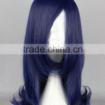 Dark Blue wig with long bangs Cosplay Lolita LittleC Synthetic Anime Wig N475