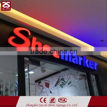 3D metal backlit stainless steel letter sign led logo outdoor