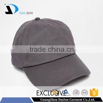 China Factory Daijun New Design OEM High Quality 100%cotton Velcro Grey Colour Men Custom Blank 5 Panel Cap