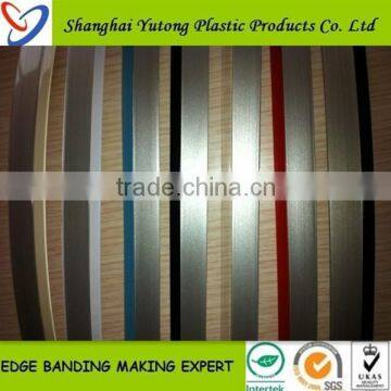 3d acrylic edge banding trimming in unicolor and silver color