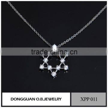 Handmade Crystal Star Pendant Jewelry Necklace/925 Sterling Silver Personalized