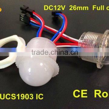 26mm Led Pixel Light With 3 Leds RGB for Amusement Rides Dmx Led Pixel Light 12v