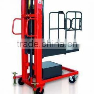 300kg load high level order picker with 600x600mm platform