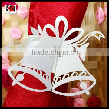 Wholesale laser cut small bell bulk napkin ring