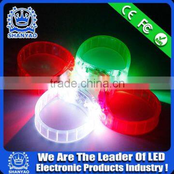 2016 Custom Sports Led Plastic Bracelet For Christmas Gift