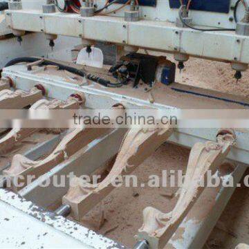 Eight Spindles 4 axis cnc Machine with mass production for table legs and stair handrails