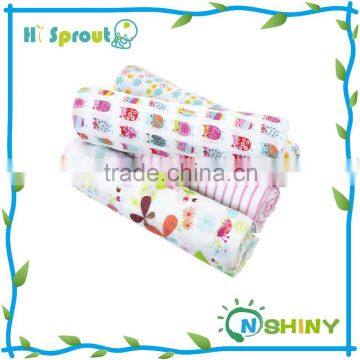 Colorful Owl Design Girl Baby Muslin Swaddle Blanket