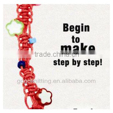 Diy creative kit hemp rope red bead bracelets