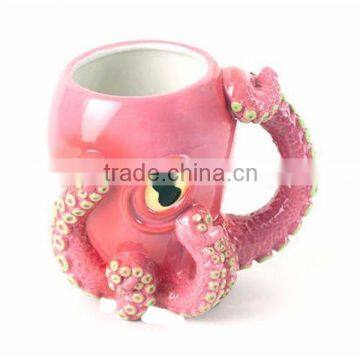 Custom handmade octopus ceramic 3d animal mug