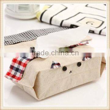 Cartoon Fabric Cotton and Linen Tissue Box photo-3