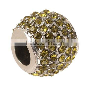 Stainless Steel Blue Crystal Beads for Wholesale