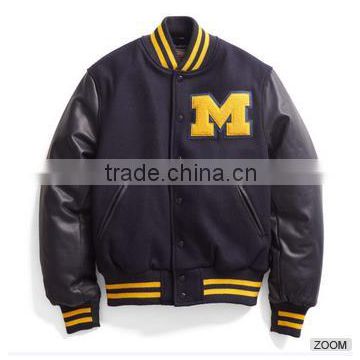 Custom Made Fashion Split Wool Bomber Varsity Jacket