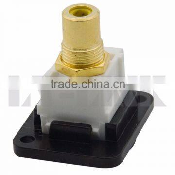 D Type Keystone RCA Connector Yellow Inner Color photo-3