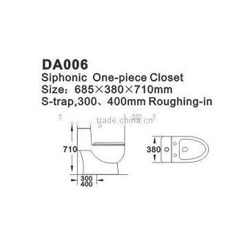 Chaozhou Bathroom Siphonic Lavatory One Piece Toilet DA006 photo-4