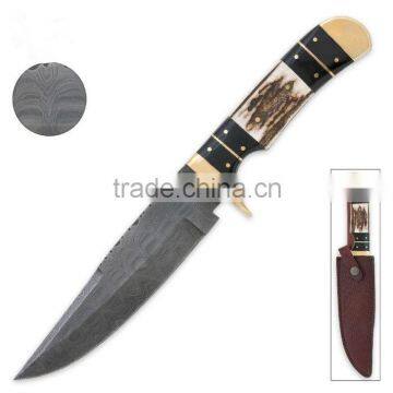 AM-1521 High quality damascus hunting knife for camping handmade pocket knifes