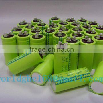 ultra capacitor 2.7v500f fast charge and discharge super capacitor long life