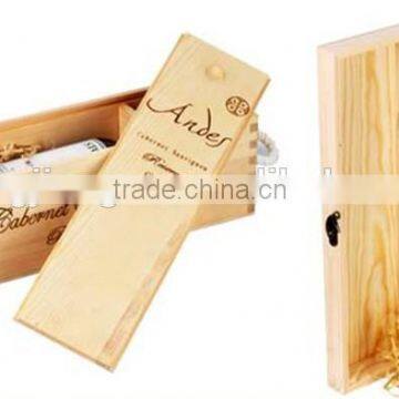 1 piece of pine wood wine bottle box