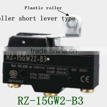 plastic roller lever micro switch RZ-15GW22-B3