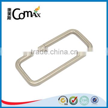 Iron material round edge metal square ring for bag