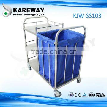 Kareway Stainless Steel Hospital Waste Cart With Wheels,hospital Cleaning Trolley photo-2