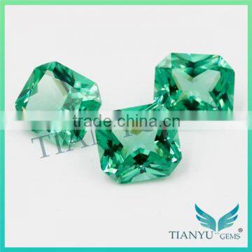 Gemstone Processing Synthetic #22 Octagon Princess Cut Green Nano Sital gems