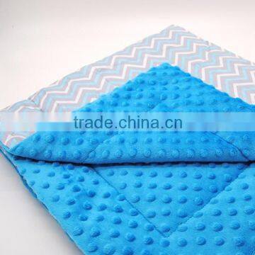 26 Colors can mix multi-function customized minky dot baby padding quilt
