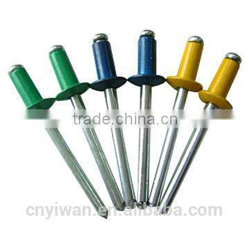 Chinese color coated aluminium blind rivet with steel mandrel